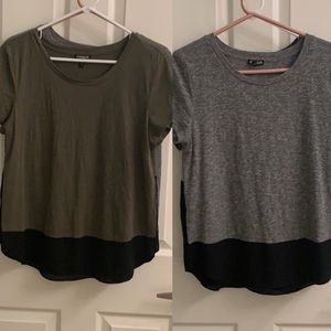 Both!! Express Multi Media Grey Green Medium